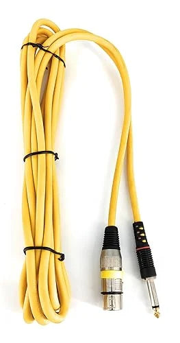 TZ SMART 5m Yellow Mic Cable with 6.35mm Jack Male to XLR 3PIN Female, Perfect for Sound Professionals