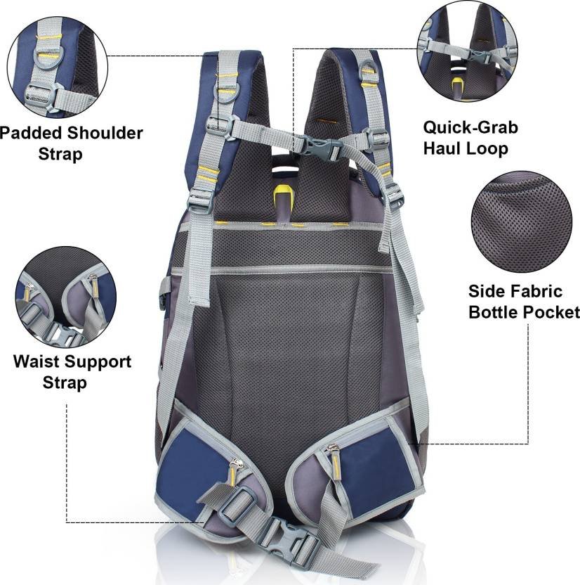 TZ SMART 45L Stylish Water-Resistant Mountain Rucksack | Large Hiking, Trekking & Camping Backpack for Men & Women | Travel Bag