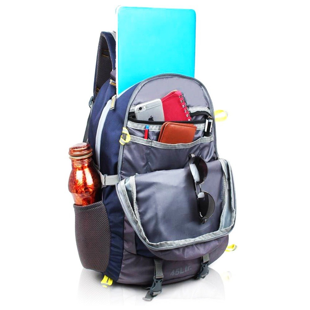TZ SMART 45L Stylish Water-Resistant Mountain Rucksack | Large Hiking, Trekking & Camping Backpack for Men & Women | Travel Bag