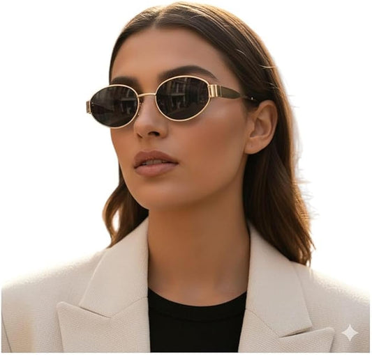 TZ SMART Premium Round Sunglasses | UV Protection | Metal Frame | Stylish Unisex Goggles