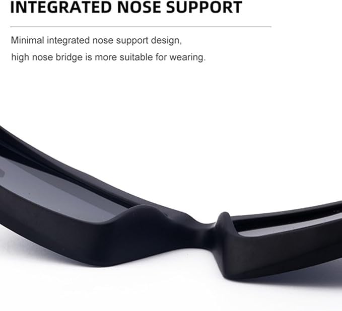 Futuristic Geometric Sunglasses – Unisex UV400 Eyewear in Black, Grey, Green & White