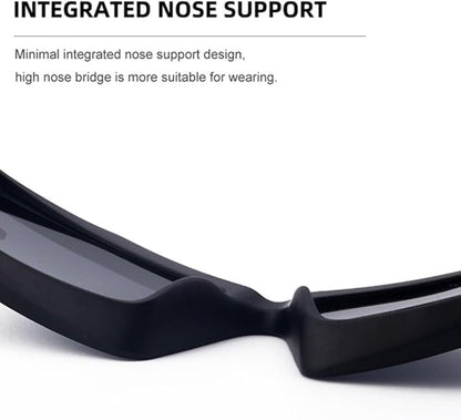 Futuristic Geometric Sunglasses – Unisex UV400 Eyewear in Black, Grey, Green & White