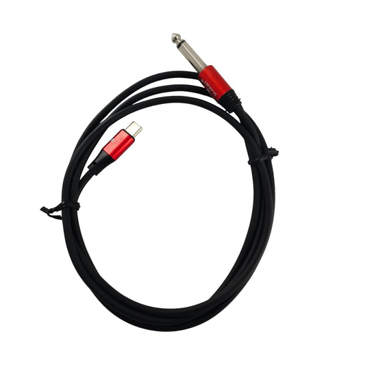 TZ SMART Type-C to 6.35mm 1/4 Inch TS Audio Cable (1.5M) | Gold-Plated USB-C to 6.35mm Mono Interconnect | Aux Adapter for Amplifier, Guitar, Mixer & Speaker