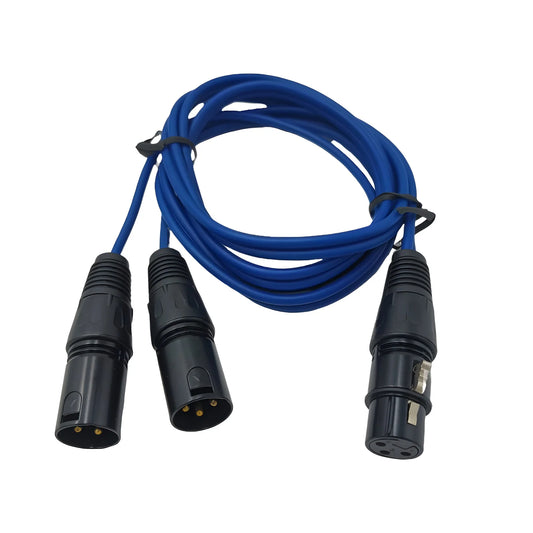 TZ SMART XLR Female to 2 XLR Male Splitter Cable – Professional-Grade Audio Transmission