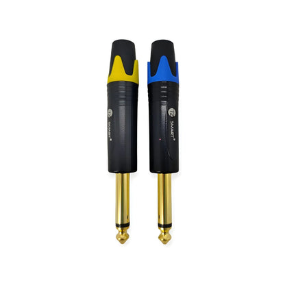 2pcs Mono Connectors Headphone Stereo Speakers Audio Microphone Jack Connector Guitar Connectors