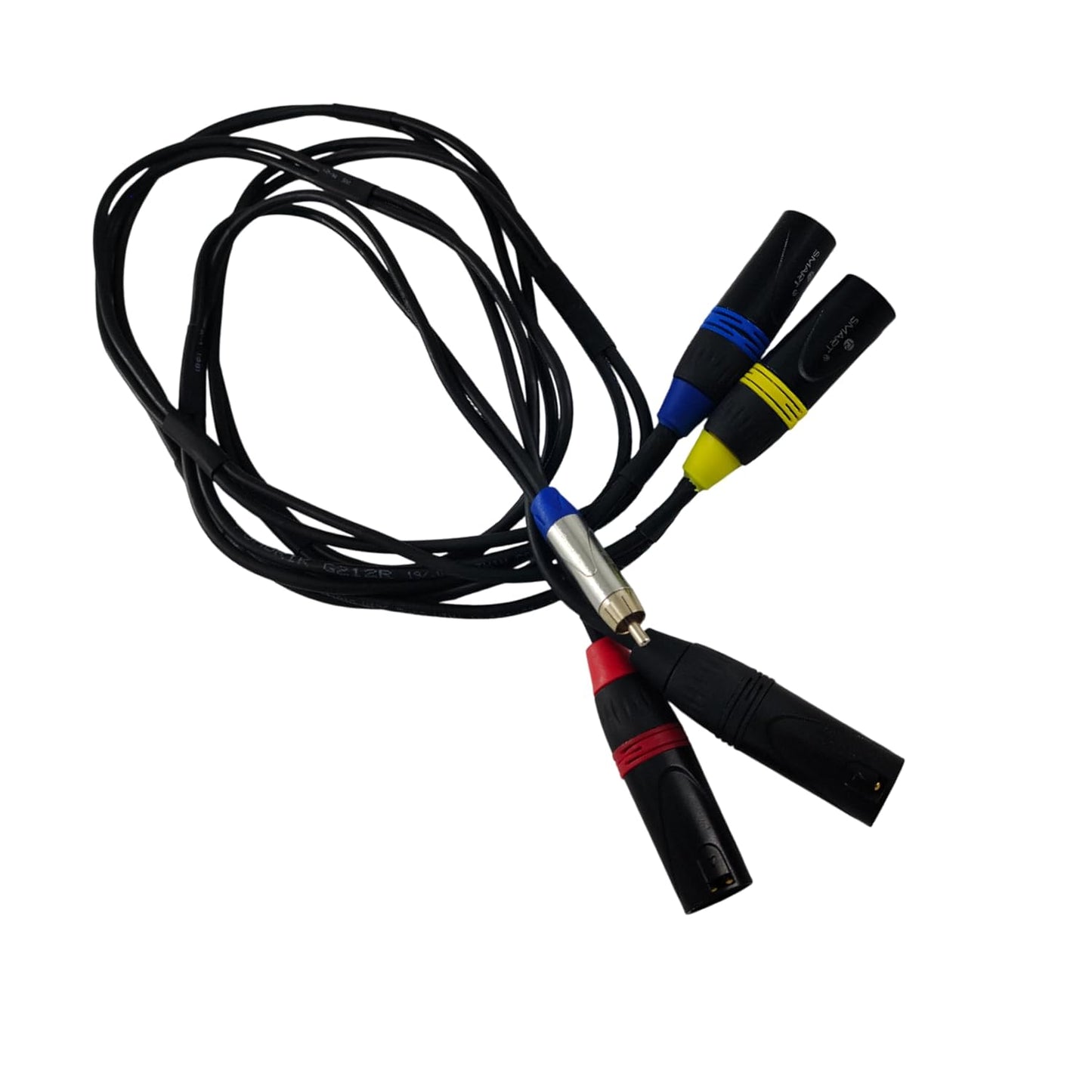 TZ SMART 4 Channel XLR Female to1  RCA Cable (3M) for clear sound and durable performance. Ideal for mixer, amplifier, DJ & studio setups.