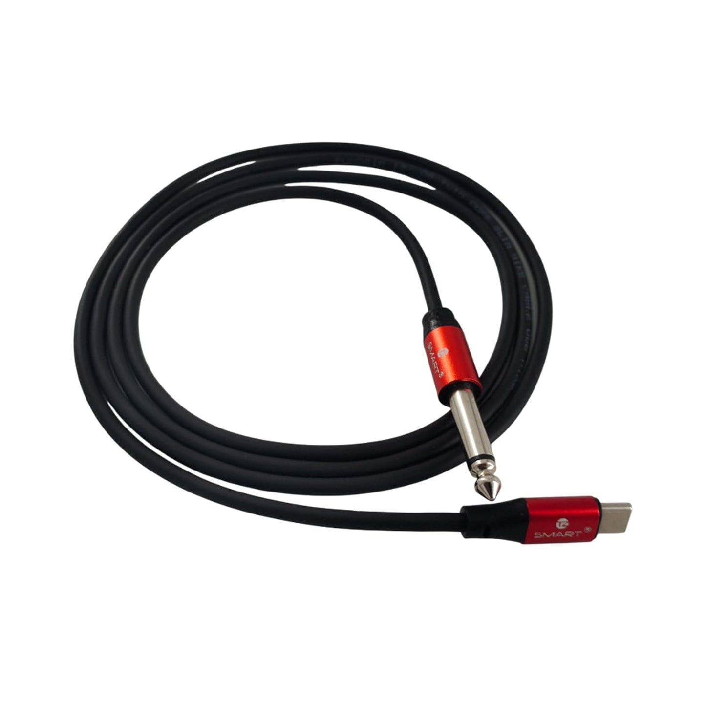 TZ SMART Type-C to 6.35mm 1/4 Inch TS Audio Cable (1.5M) | Gold-Plated USB-C to 6.35mm Mono Interconnect | Aux Adapter for Amplifier, Guitar, Mixer & Speaker