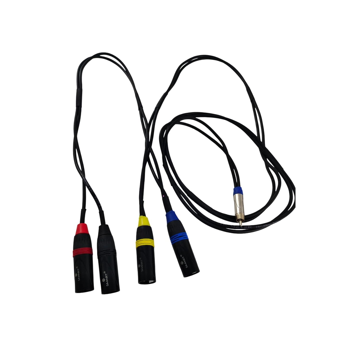 TZ SMART 4 Channel XLR Female to1  RCA Cable (3M) for clear sound and durable performance. Ideal for mixer, amplifier, DJ & studio setups.