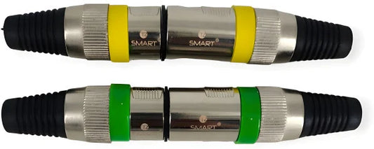 TZ Smart 3-Pin XLR Solder Type Connector – Set of 2 Male & 2 Female Metal Connectors with Gold-Plated Contacts for Professional Audio, Microphones, Mixers, and Studio Equipment