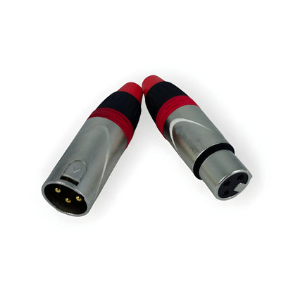 TZ SMART Fully Silver & Gold Plated XLR Male & Female Connector (1 Pair) – Premium Quality Audio Connectors