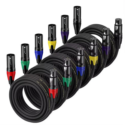 TZ SMART 6x 5m XLR Extenders – High-Quality Audio & DMX Lighting Use.