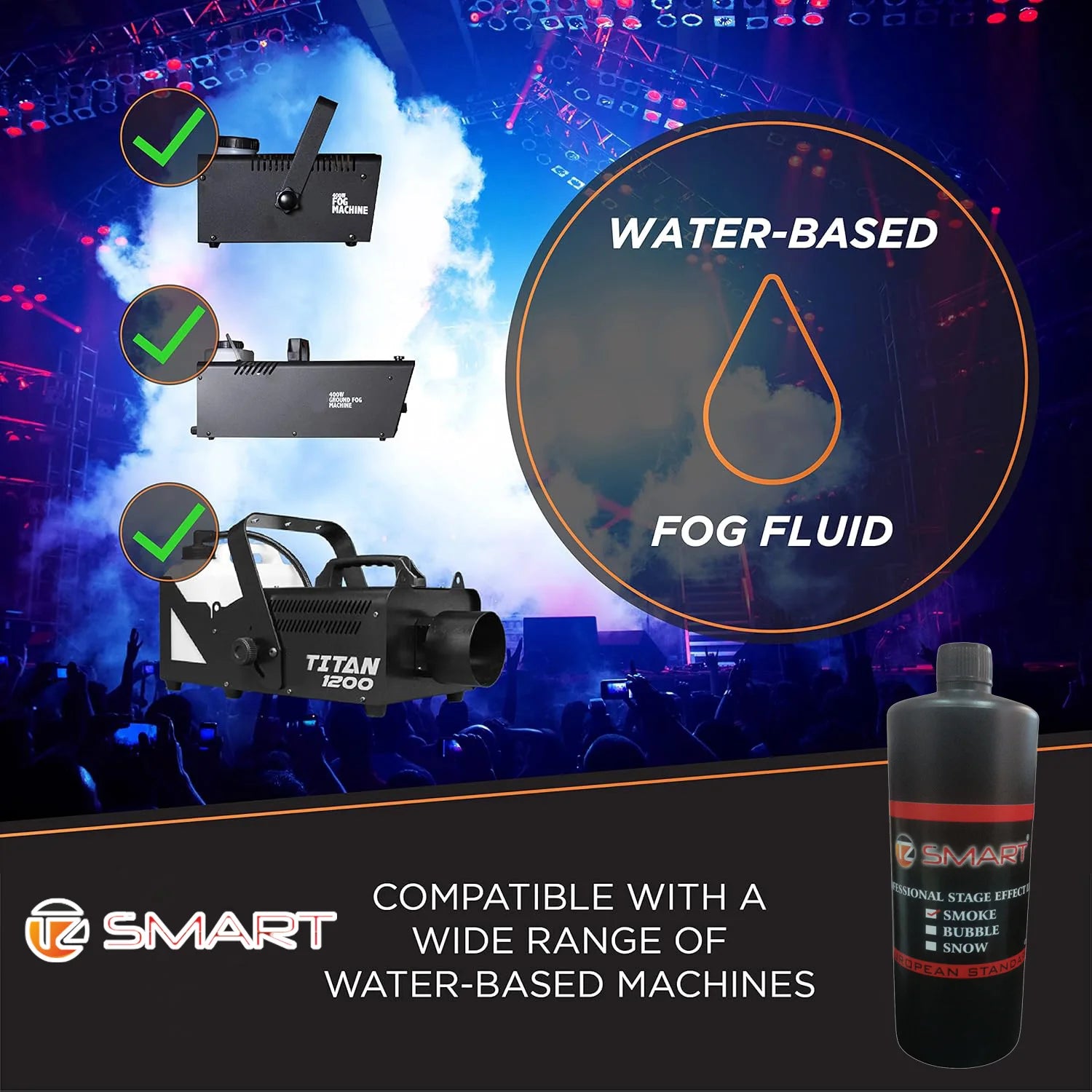 Chameli Fog Machine Liquid (1L) – High-Performance Fog Fluid for 400-1500W Machines.