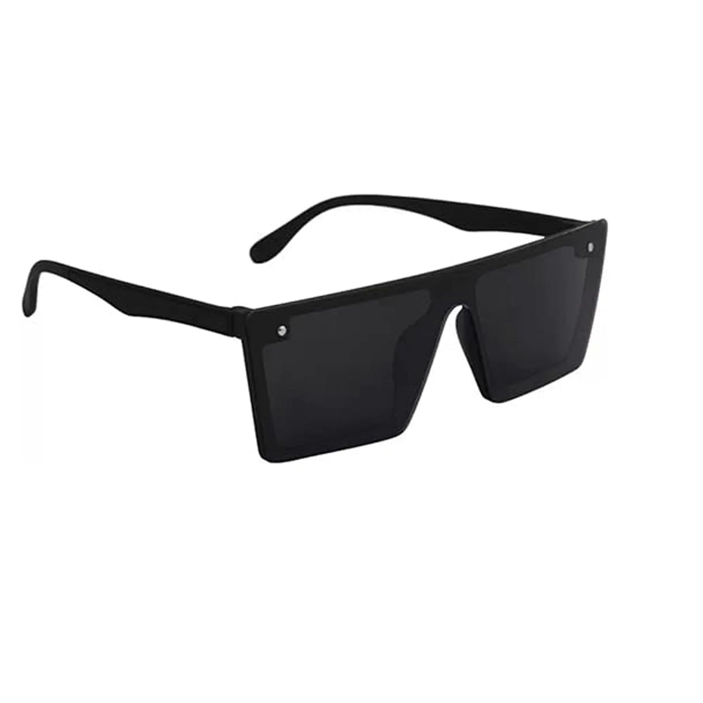 TZ Smart Full Rim Square Sunglasses – UV-Protected Stylish Eyewear for Men & Women in a Durable Black Frame