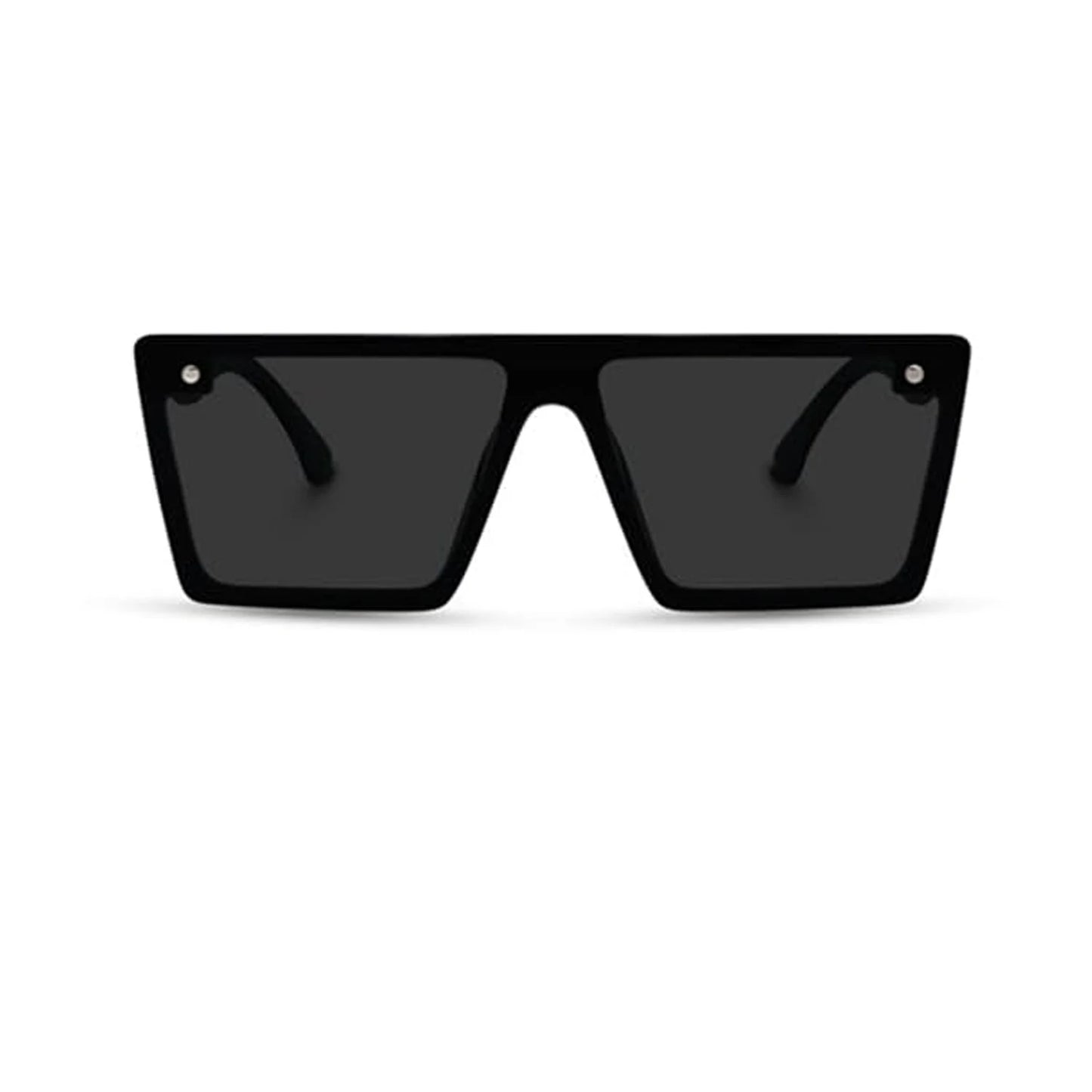 TZ Smart Full Rim Square Sunglasses – UV-Protected Stylish Eyewear for Men & Women in a Durable Black Frame