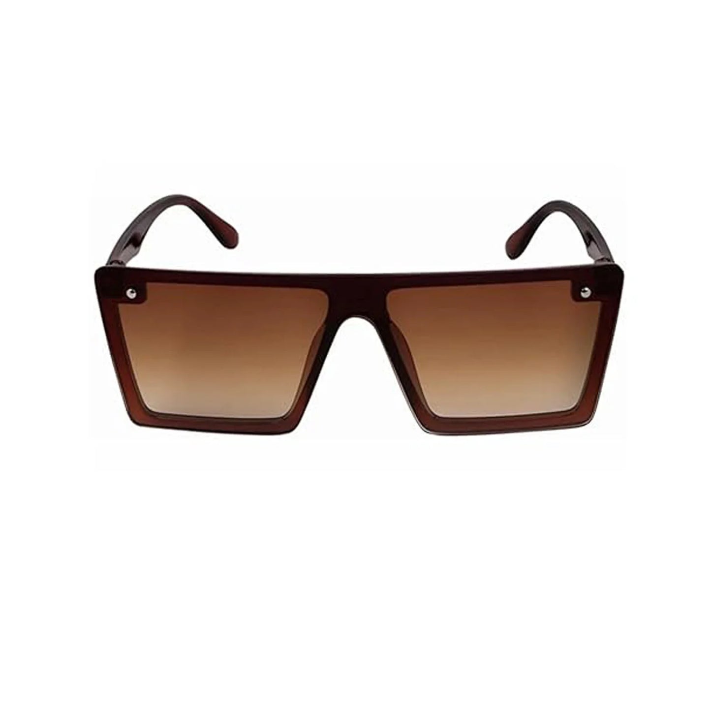 TZ Smart Full Rim Square Sunglasses – UV-Protected Stylish Eyewear for Men & Women in a Durable Brown Frame
