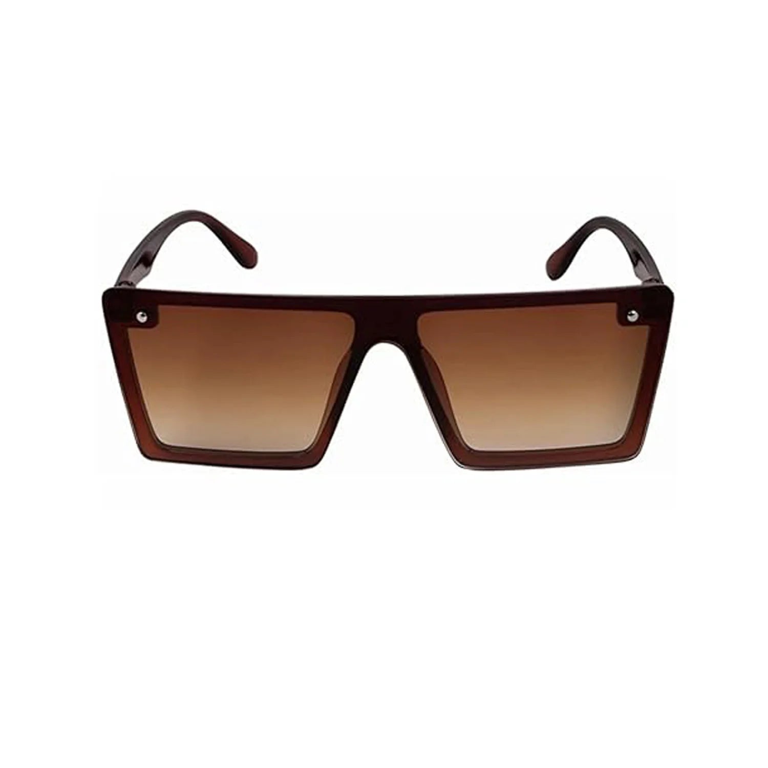 TZ Smart Full Rim Square Sunglasses – UV-Protected Stylish Eyewear for Men & Women in a Durable Brown Frame