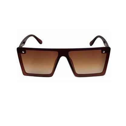 TZ Smart Full Rim Square Sunglasses – UV-Protected Stylish Eyewear for Men & Women in a Durable Brown Frame