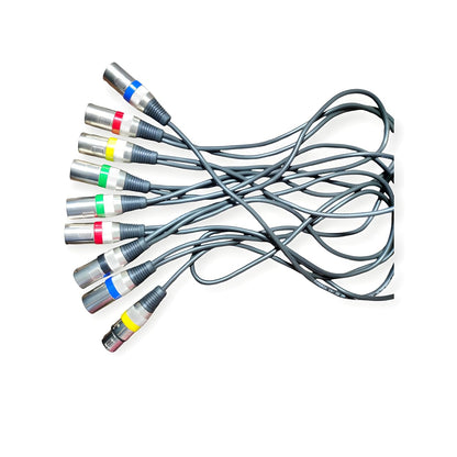 TZ SMART 8 XLR Male to 1 XLR Female Audio Snake Cable 6 Meter | TZ SMART 8 Channel Professional Mixer Cable for DJ, Studio & PA System