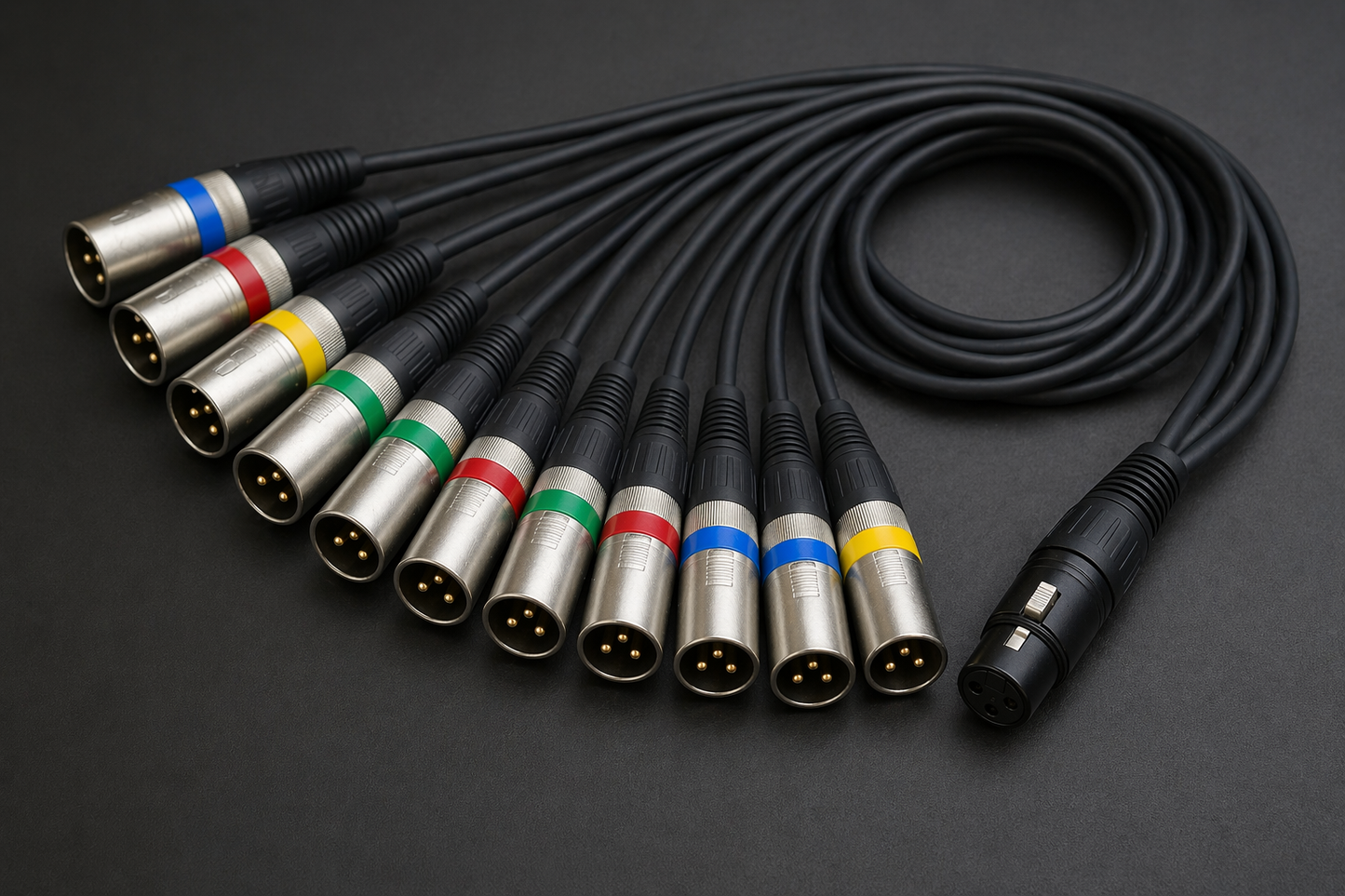 TZ SMART 8 XLR Male to 1 XLR Female Audio Snake Cable 6 Meter | TZ SMART 8 Channel Professional Mixer Cable for DJ, Studio & PA System