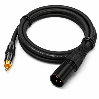 TZ SMART RCA to XLR Male 3 Pin Audio Cable | Gold Plated Connector | Low Noise Professional Sound Cable for Mixer, Amplifier, Speaker & DJ Setup