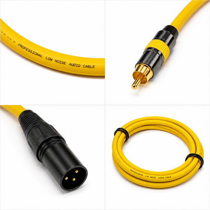 TZ SMART RCA to XLR Male 3 Pin Audio Cable | Gold Plated Connector | Low Noise Professional Sound Cable for Mixer, Amplifier, Speaker & DJ Setup
