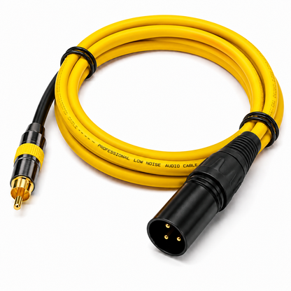 TZ SMART RCA to XLR Male 3 Pin Audio Cable | Gold Plated Connector | Low Noise Professional Sound Cable for Mixer, Amplifier, Speaker & DJ Setup