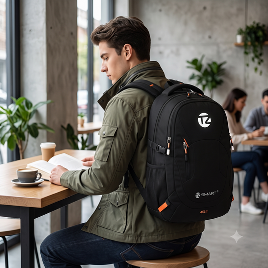 TZ SMART 45L Stylish Water-Resistant Mountain Rucksack | Large Hiking, Trekking & Camping Backpack for Men & Women | Travel Bag