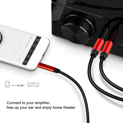 TZ SMART Professional Series 3.5mm Stereo to Dual 6.35mm Mono Y-Splitter Cable | Audio Jack to Dual 1/4 Inch TS Cable for Mixer, Amplifier & Studio Use