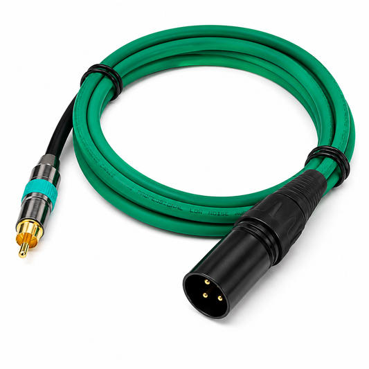 TZ SMART RCA to XLR Male 3 Pin Audio Cable | Gold Plated Connector | Low Noise Professional Sound Cable for Mixer, Amplifier, Speaker & DJ Setup