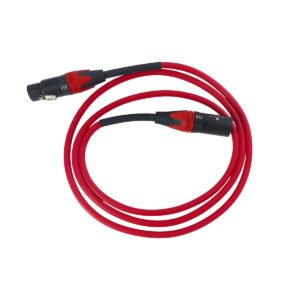 red XLR male to female cable
