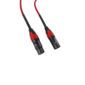 red XLR male to female cable