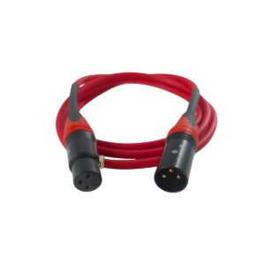 red XLR male to female cable