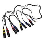 4-Channel RCA to 8 XLR Male Audio Splitter Cable – 3 Meter Professional Multi-Channel Cable for Studio, Mixer, and Sound System