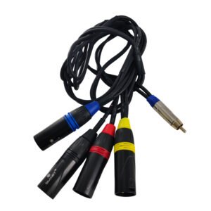 TZ SMART 3 Meter 1 RCA to 4 XLR Male Audio Splitter Cable – 2 Channel Professional Sound Cable