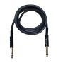 TZ SMART 1.5 Meter 6.35mm TRS to TRS Stereo Audio Cable – Premium Black 1/4 Inch Male to Male Jack for Studio, Mixer, Instrument, and Amplifier