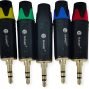 TZ SMART 3.5mm Aux Connector – 3 POLE Metal Headphone Jack for Speakers & Gaming (Multicolor, 5pcs).