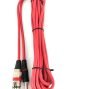 TZ SMART 5 Meter Red Mic Cable with 6.35mm Jack Male to XLR 3PIN Female connectors, designed for professional audio setups, offering durability, flexibility, and noise-free performance for musicians, sound engineers, and DJs.