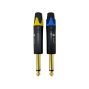 2pcs Mono Connectors Headphone Stereo Speakers Audio Microphone Jack Connector Guitar Connectors
